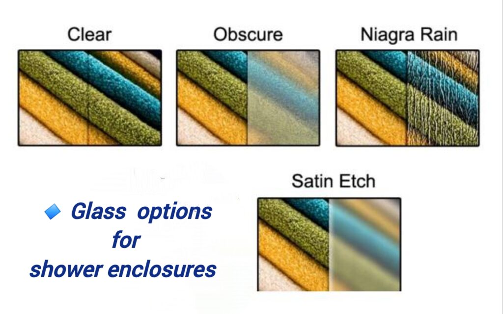Shower enclosures glass options